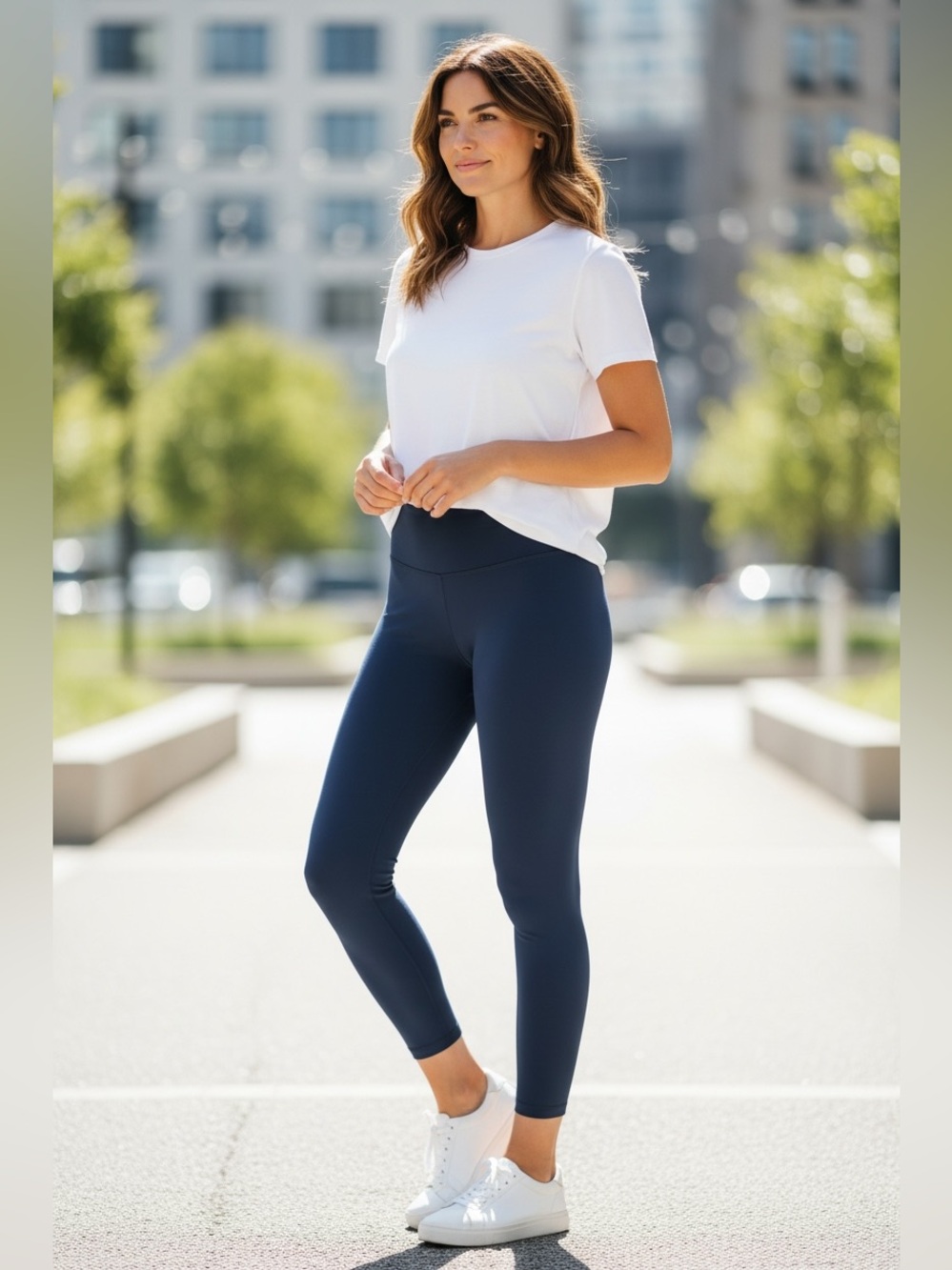 J. Jill Blue Performance 7/8 Leggings